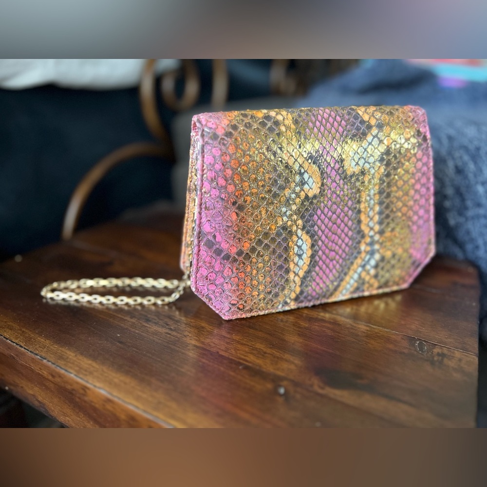Paola Quadretti Python Pink Purse - Picture 3 of 6